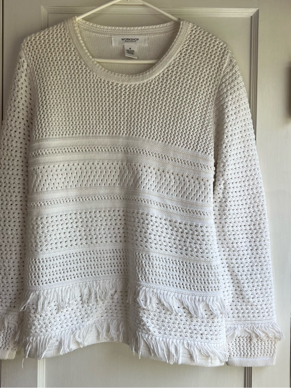 Workshop Republic Clothing Boho Fringe Pullover 100% Cotton Pullover Sweater